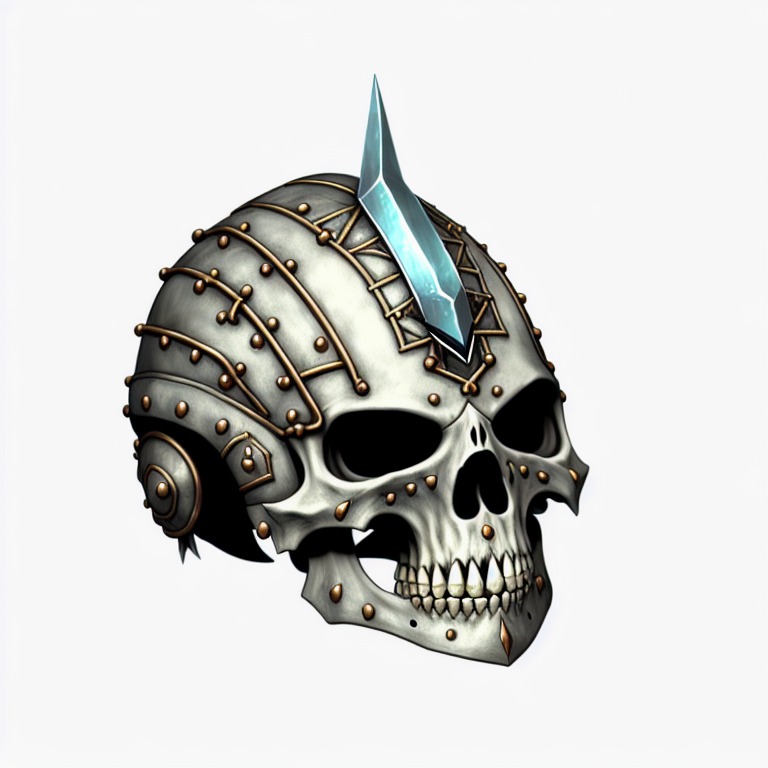 steel ((helmet)), bones, veins, alive, undead, dnd style, rpg item, fantasy, medieval, highly detailed, centered, (front view)