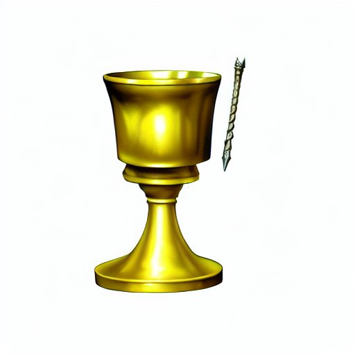 ((golden goblet)), item, object, rpg item, dnd style, ancient, realistic, white background, clear background, by Ted Nasmith